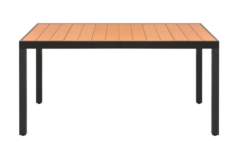 Trädgårdsbord brun 150x90x74 cm aluminium och WPC - Brun - Utemöbler - Utebord & trädgårdsbord - Matbord utomhus