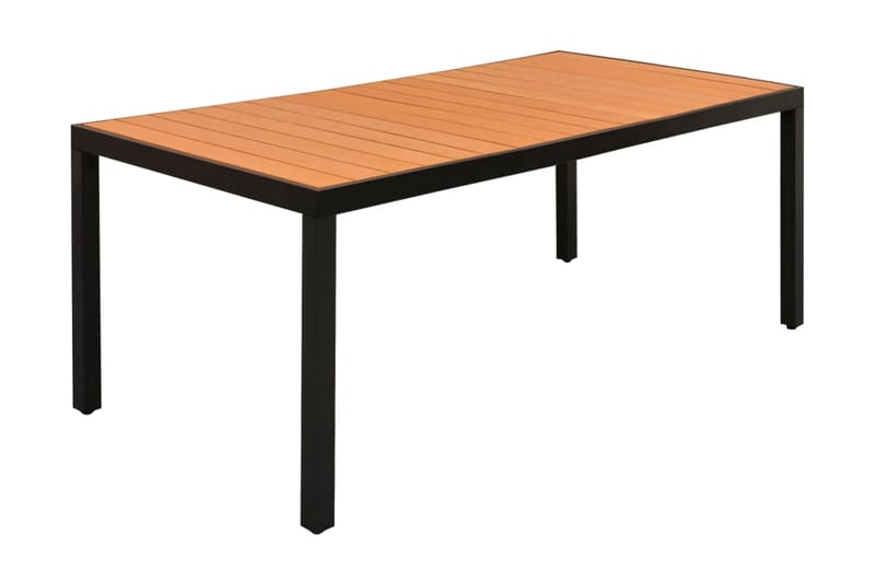 Trädgårdsbord brun 185x90x74 cm aluminium och WPC - Brun - Utemöbler - Utebord & trädgårdsbord - Matbord utomhus