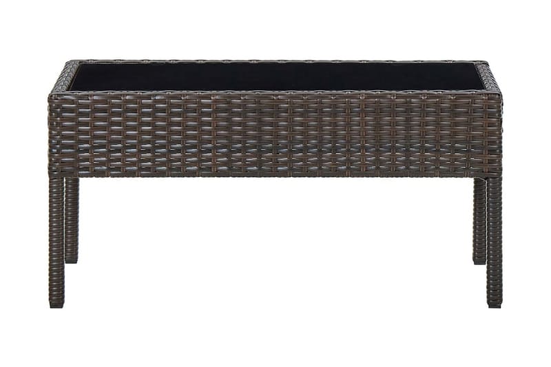 Trädgårdsbord brun 75x40x37 cm konstrotting - Brun - Utemöbler - Utebord & trädgårdsbord - Matbord utomhus