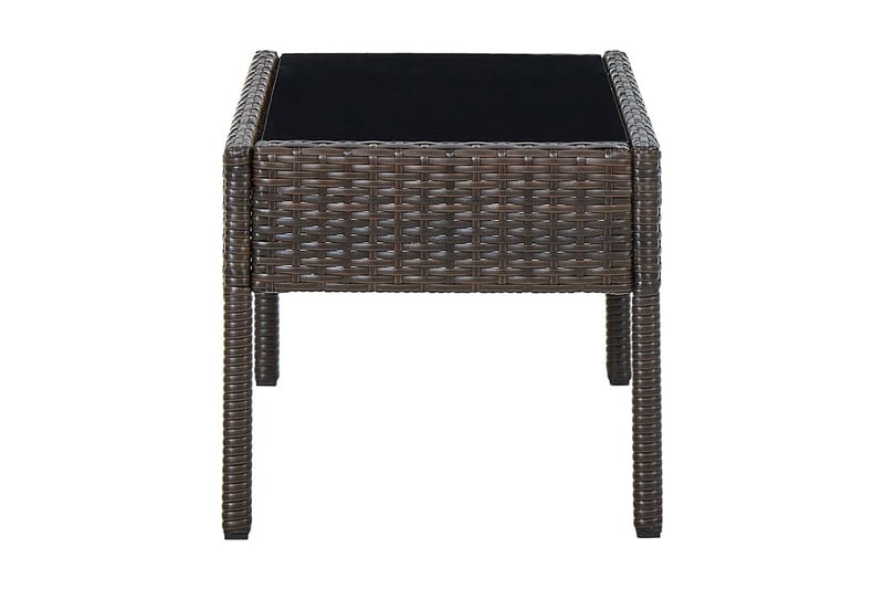 Trädgårdsbord brun 75x40x37 cm konstrotting - Brun - Utemöbler - Utebord & trädgårdsbord - Matbord utomhus
