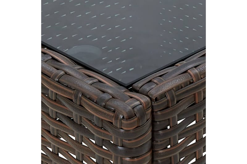 Trädgårdsbord brun 75x40x37 cm konstrotting - Brun - Utemöbler - Utebord & trädgårdsbord - Matbord utomhus