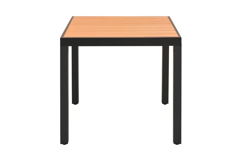 Trädgårdsbord brun 80x80x74 cm aluminium och WPC - Brun - Utemöbler - Utebord & trädgårdsbord - Matbord utomhus