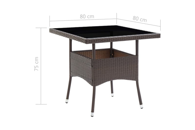 Trädgårdsbord brun konstrotting - Brun - Utemöbler - Utebord & trädgårdsbord - Matbord utomhus