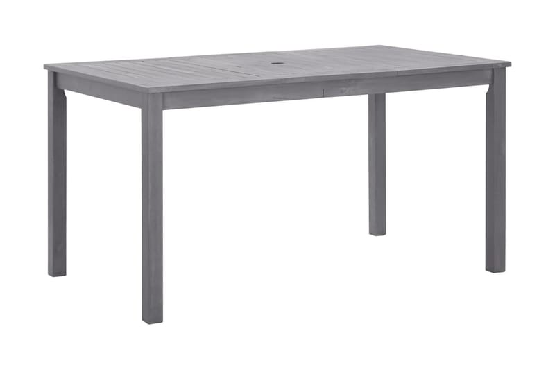 Trädgårdsbord grå 140x80x74 cm massivt akaciaträ - Grå - Utemöbler - Utebord & trädgårdsbord - Matbord utomhus