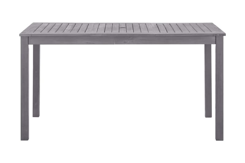 Trädgårdsbord grå 140x80x74 cm massivt akaciaträ - Grå - Utemöbler - Utebord & trädgårdsbord - Matbord utomhus