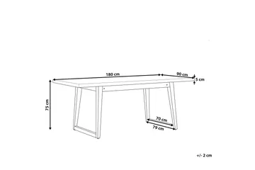 Trädgårdsbord grå 180 x 90 cm ORIA - Grå - Utemöbler - Utebord & trädgårdsbord - Matbord utomhus