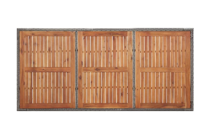 Trädgårdsbord grå 200x150x74 cm konstrotting och akaciaträ - Grå - Utemöbler - Utebord & trädgårdsbord - Matbord utomhus