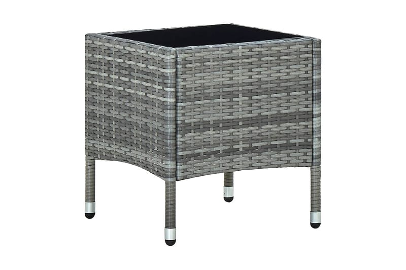 Trädgårdsbord grå 40x40x45 cm konstrotting - Grå - Matbord utomhus