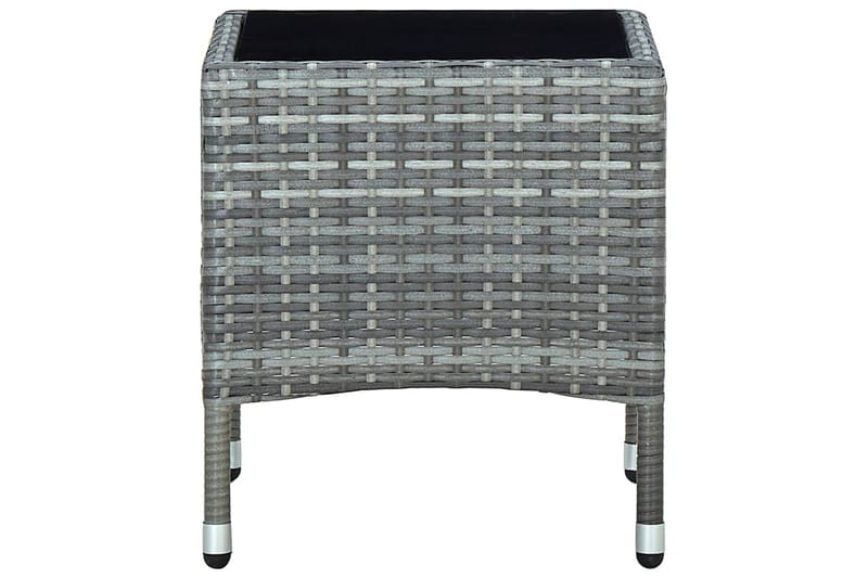 Trädgårdsbord grå 40x40x45 cm konstrotting - Grå - Matbord utomhus
