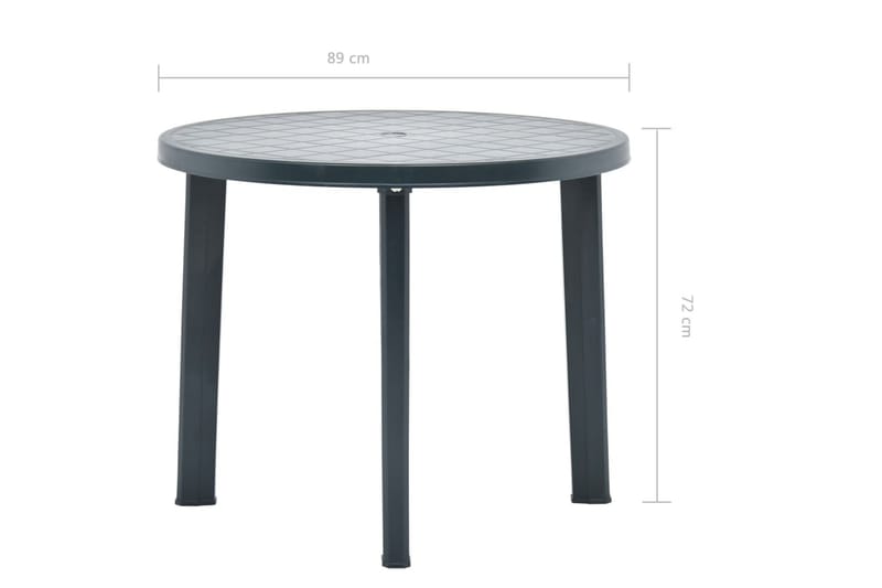 Trädgårdsbord grön 89 cm plast - Grön - Utemöbler - Utebord & trädgårdsbord - Matbord utomhus
