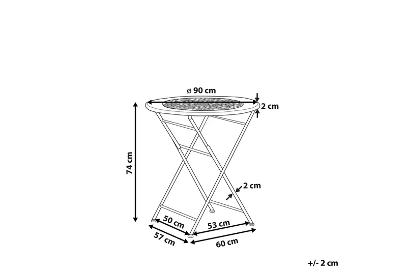 Trädgårdsbord krämvit BIVIO - Vit - Utemöbler - Utebord & trädgårdsbord - Matbord utomhus
