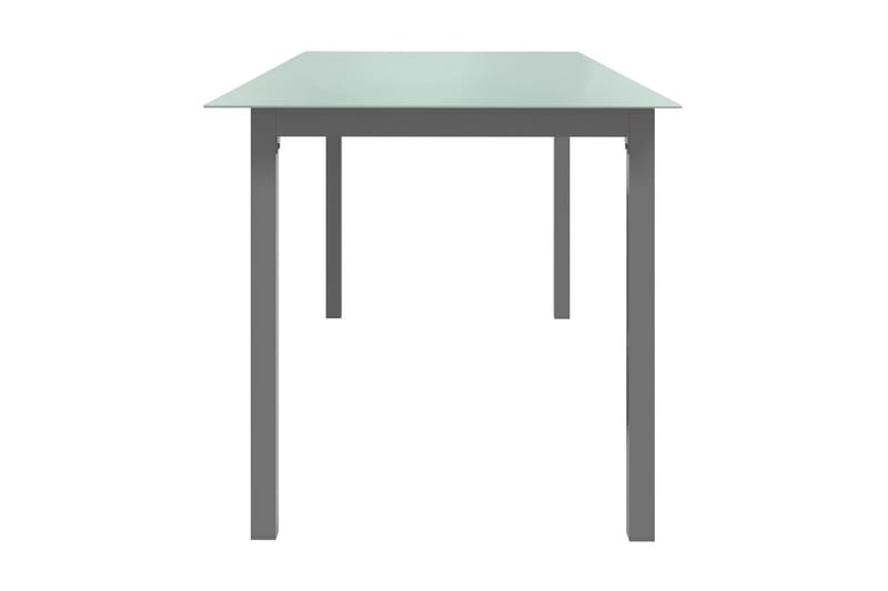 Trädgårdsbord ljusgr�å 190x90x74 cm aluminium och glas - Grå - Utemöbler - Utebord & trädgårdsbord - Matbord utomhus