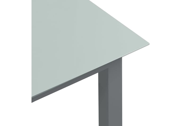 Trädgårdsbord ljusgrå 190x90x74 cm aluminium och glas - Grå - Utemöbler - Utebord & trädgårdsbord - Matbord utomhus