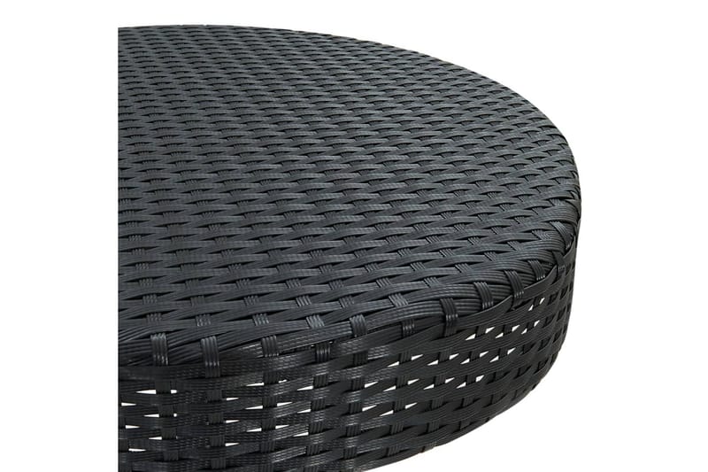 Trädgårdsbord och Utebord 60,5 cm Konstrotting - Svart - Utemöbler - Utebord & trädgårdsbord - Cafebord