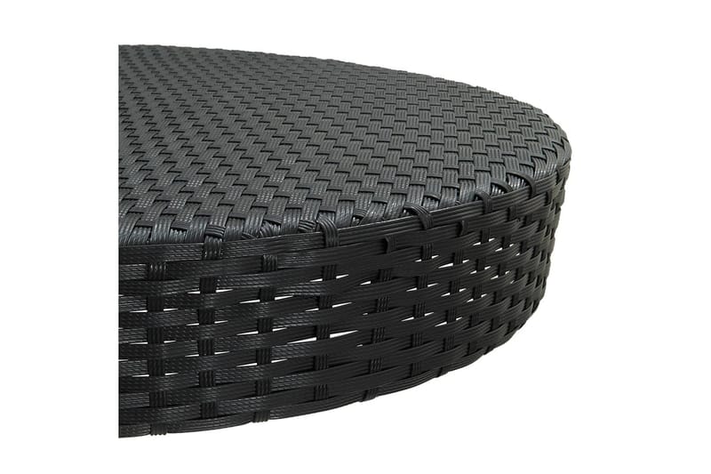 Trädgårdsbord och Utebord 75,5 cm Konstrotting - Svart - Utemöbler - Utebord & trädgårdsbord - Cafebord