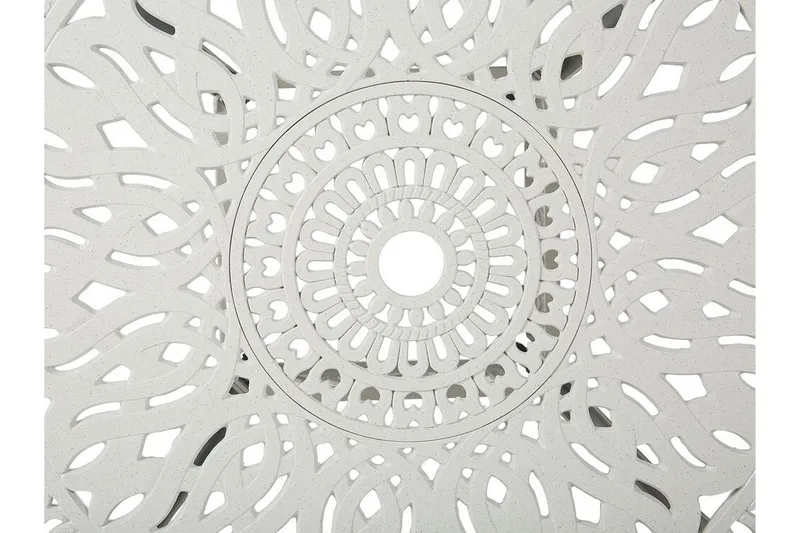 Trädgårdsbord rund 90 cm vit ANCONA - Vit - Utemöbler - Utebord & trädgårdsbord - Matbord utomhus