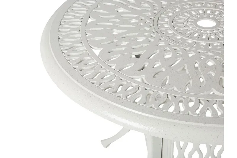 Trädgårdsbord rund 90 cm vit ANCONA - Vit - Utemöbler - Utebord & trädgårdsbord - Matbord utomhus