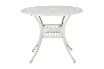 Trädgårdsbord rund 90 cm vit ANCONA - Vit - Utemöbler - Utebord & trädgårdsbord - Matbord utomhus