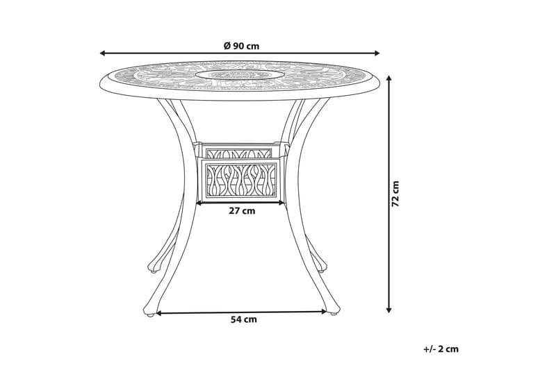 Trädgårdsbord rund 90 cm vit ANCONA - Vit - Utemöbler - Utebord & trädgårdsbord - Matbord utomhus