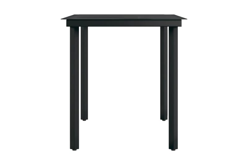 Trädgårdsbord svart 140x70x74 cm stål och glas - Svart - Utemöbler - Utebord & trädgårdsbord - Matbord utomhus
