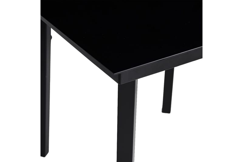 Trädgårdsbord svart 140x70x74 cm stål och glas - Svart - Utemöbler - Utebord & trädgårdsbord - Matbord utomhus