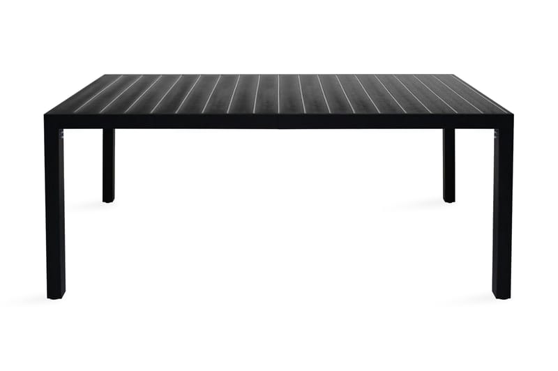 Trädgårdsbord svart 185x90x74 cm aluminium och WPC - Svart - Matbord utomhus