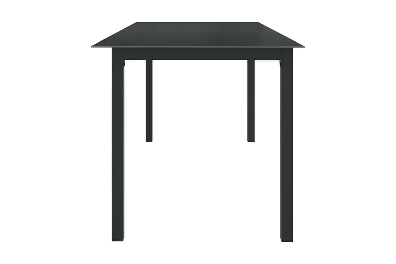 Trädgårdsbord svart 190x90x74 cm aluminium och glas - Svart - Utemöbler - Utebord & trädgårdsbord - Matbord utomhus