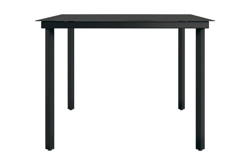 Trädgårdsbord svart 200x100x74 cm stål och glas - Svart - Utemöbler - Utebord & trädgårdsbord - Matbord utomhus