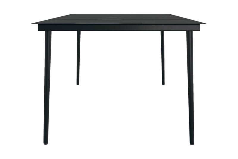 Trädgårdsbord svart 200x100x74 cm stål och glas - Svart - Utemöbler - Utebord & trädgårdsbord - Matbord utomhus