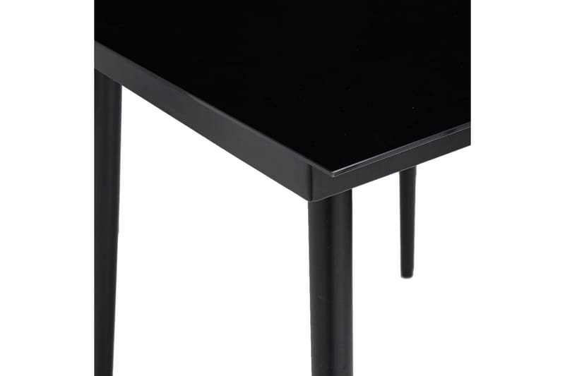 Trädgårdsbord svart 200x100x74 cm stål och glas - Svart - Utemöbler - Utebord & trädgårdsbord - Matbord utomhus