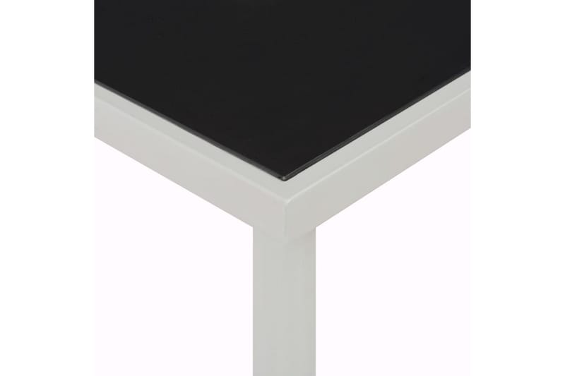 Trädgårdsbord svart 220x90x74,5 cm stål - Svart - Matbord utomhus