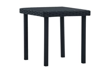 Trädgårdsbord svart 40x40x40 cm konstrotting