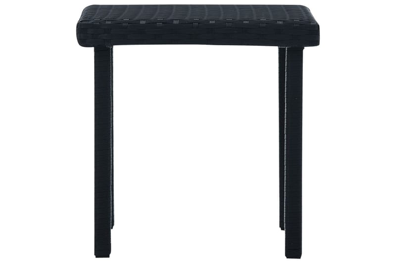 Trädgårdsbord svart 40x40x40 cm konstrotting - Svart - Matbord utomhus