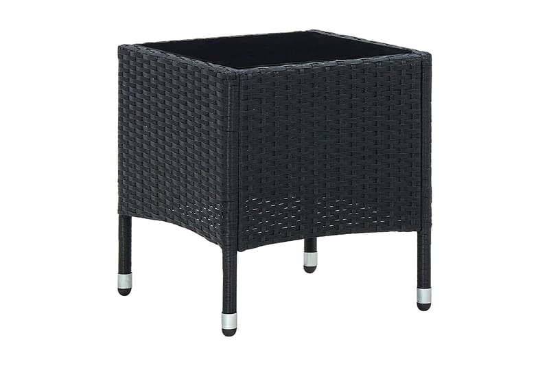 Trädgårdsbord svart 40x40x45 cm konstrotting - Svart - Utemöbler - Utebord & trädgårdsbord - Matbord utomhus