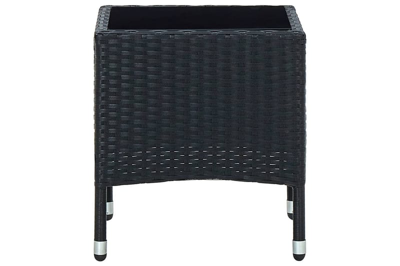 Trädgårdsbord svart 40x40x45 cm konstrotting - Svart - Utemöbler - Utebord & trädgårdsbord - Matbord utomhus