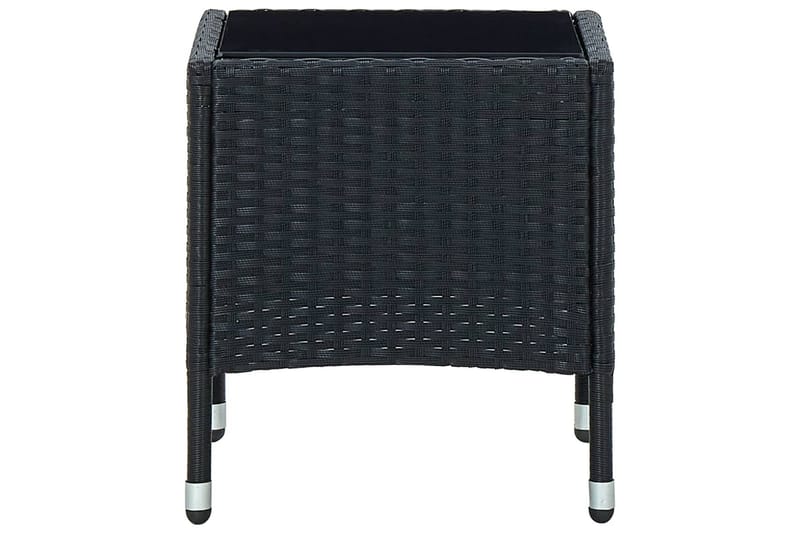 Trädgårdsbord svart 40x40x45 cm konstrotting - Svart - Utemöbler - Utebord & trädgårdsbord - Matbord utomhus