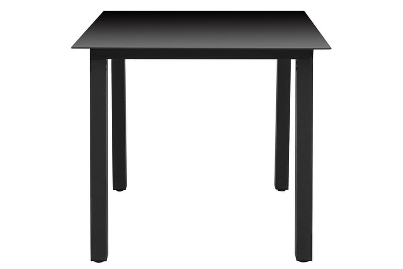 Trädgårdsbord svart 80x80x74 cm aluminium och glas - Svart - Utemöbler - Utebord & trädgårdsbord - Matbord utomhus