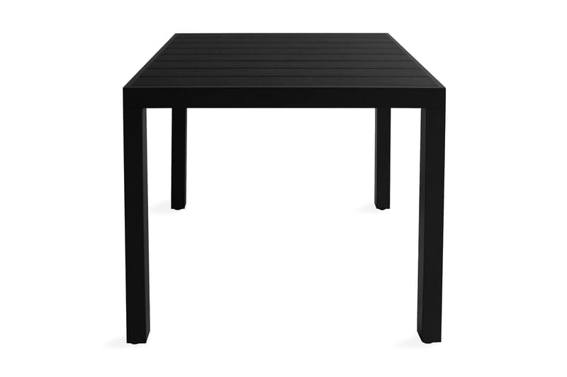 Trädgårdsbord svart 80x80x74 cm aluminium och WPC - Svart - Utemöbler - Utebord & trädgårdsbord - Cafebord