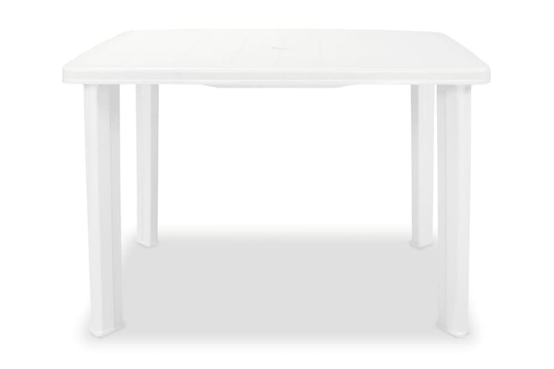 Trädgårdsbord vit 101x68x72 cm plast - Vit - Utemöbler - Utebord & trädgårdsbord - Matbord utomhus