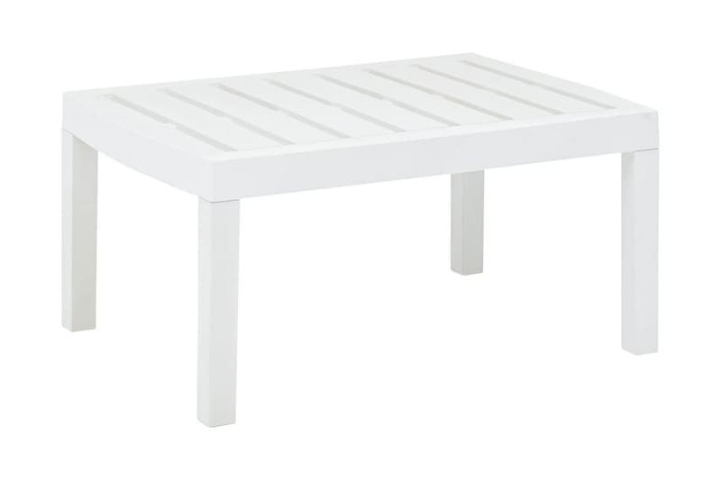Trädgårdsbord vit 78x55x38 cm plast - Vit - Utemöbler - Utebord & trädgårdsbord - Matbord utomhus