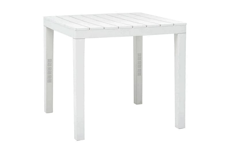 Trädgårdsbord vit 78x78x72 cm plast - Vit - Utemöbler - Utebord & trädgårdsbord - Matbord utomhus