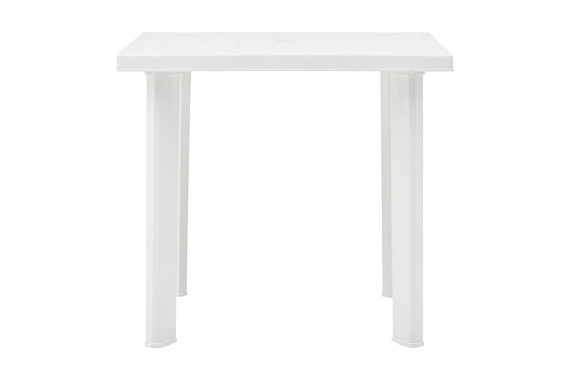 Trädgårdsbord vit 80x75x72 cm plast - Vit - Utemöbler - Utebord & trädgårdsbord - Matbord utomhus