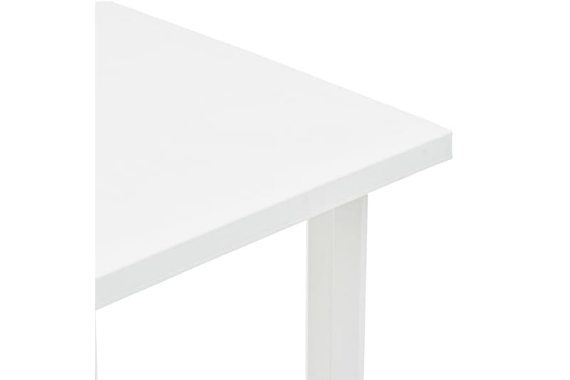 Trädgårdsbord vit 80x75x72 cm plast - Vit - Matbord utomhus