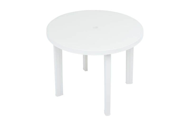Trädgårdsbord vit 89 cm plast - Vit - Utemöbler - Utebord & trädgårdsbord - Matbord utomhus