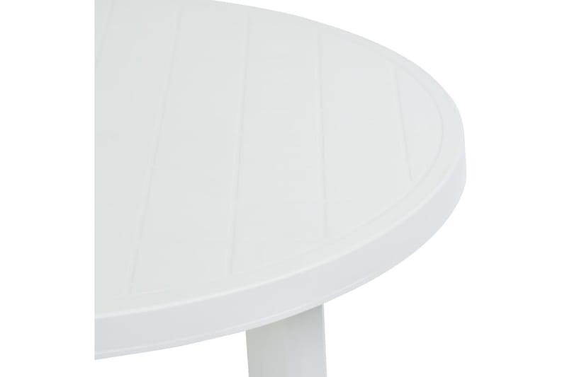 Trädgårdsbord vit 89 cm plast - Vit - Utemöbler - Utebord & trädgårdsbord - Matbord utomhus