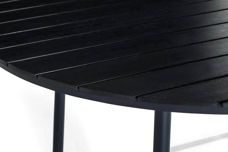 Tunis Matbord Utomhus 140 cm Runt - Svart - Utemöbler - Utebord & trädgårdsbord - Matbord utomhus