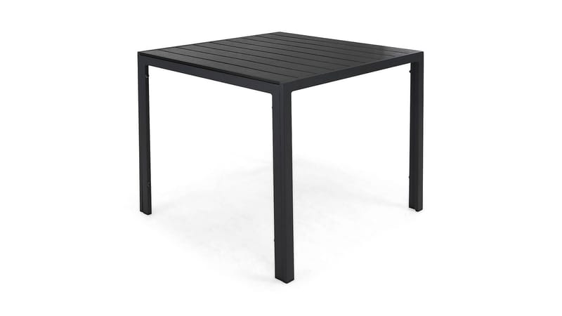 Tunis Utebord 90x90 cm – Litet Matbord Utomhus för Uteplats i Aintwood, Svart