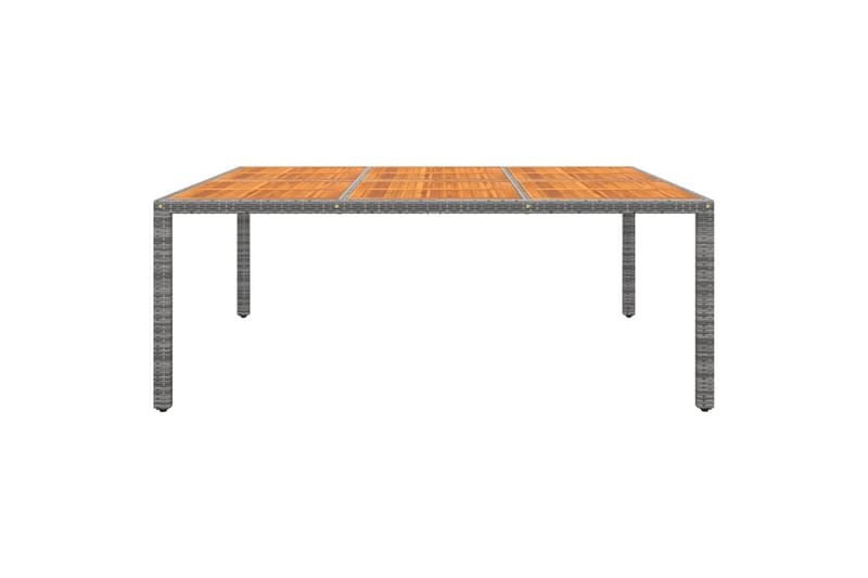 Utebord 200x150x75 cm akaciaträ och konstrotting grå - Grå - Utemöbler - Utebord & trädgårdsbord - Matbord utomhus