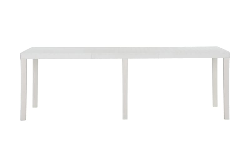 Utebord 220x90x72 cm PP vit - Vit - Utemöbler - Utebord & trädgårdsbord - Matbord utomhus
