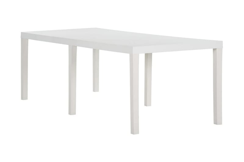 Utebord 220x90x72 cm PP vit - Vit - Utemöbler - Utebord & trädgårdsbord - Matbord utomhus